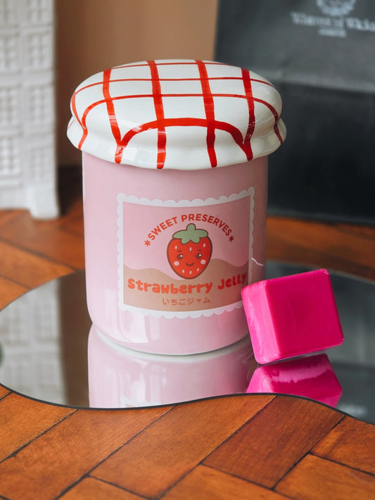 Strawberry Jelly Jar Wax Warmer