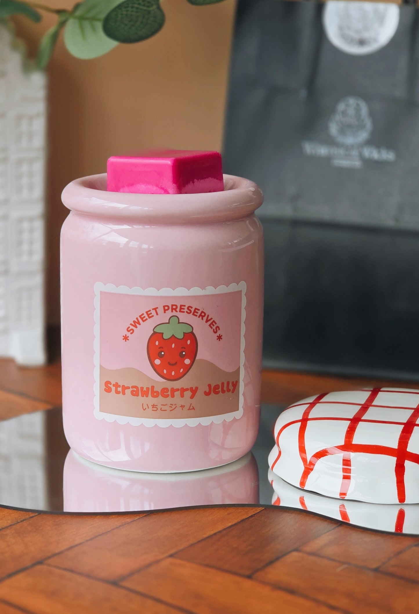 Strawberry Jelly Jar Wax Warmer